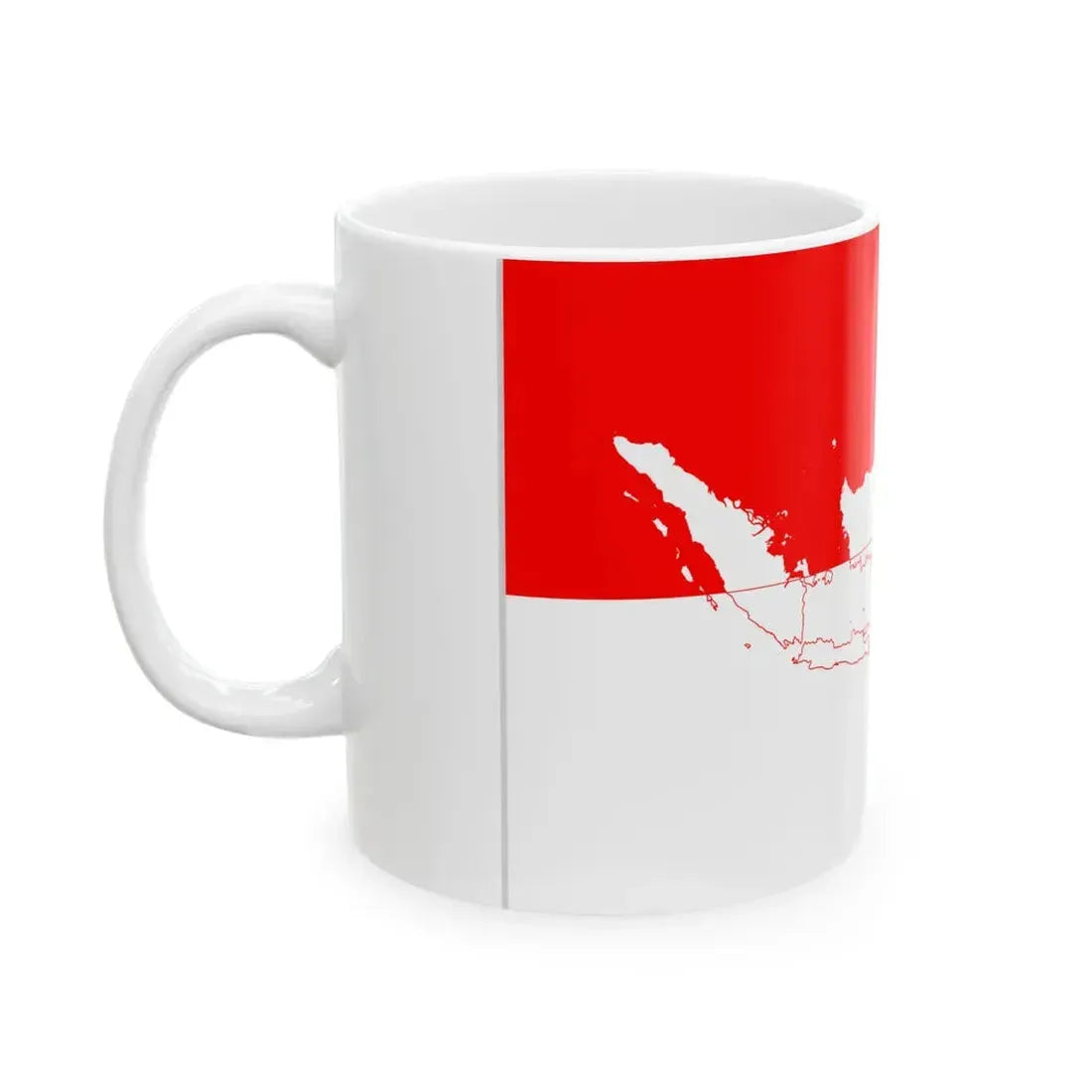 Flag with map of Indonesia (Indonesia) White Coffee Mug - Go Mug Yourself