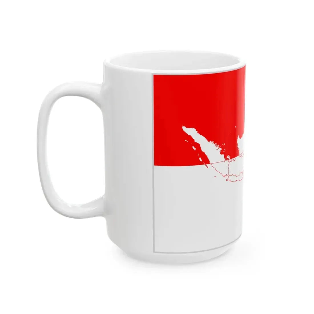 Flag with map of Indonesia (Indonesia) White Coffee Mug - Go Mug Yourself
