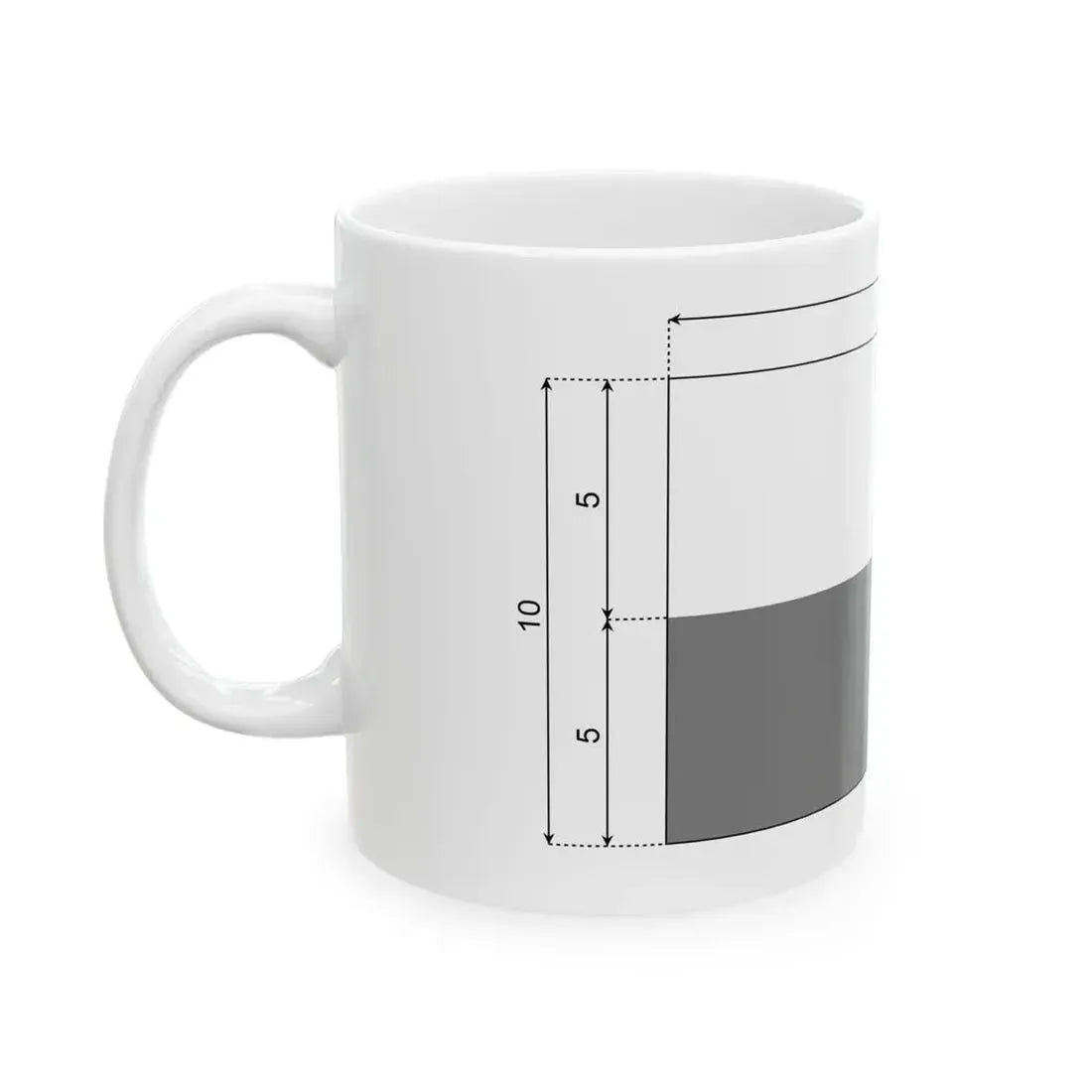Flaga Polski-wymiary szare (Poland) White Coffee Mug - Go Mug Yourself