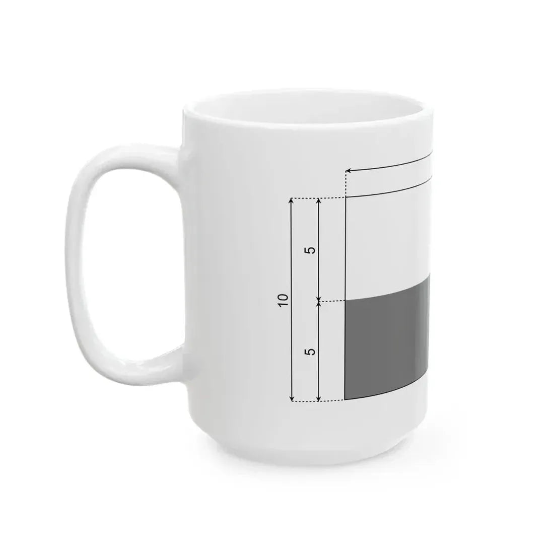 Flaga Polski-wymiary szare (Poland) White Coffee Mug - Go Mug Yourself
