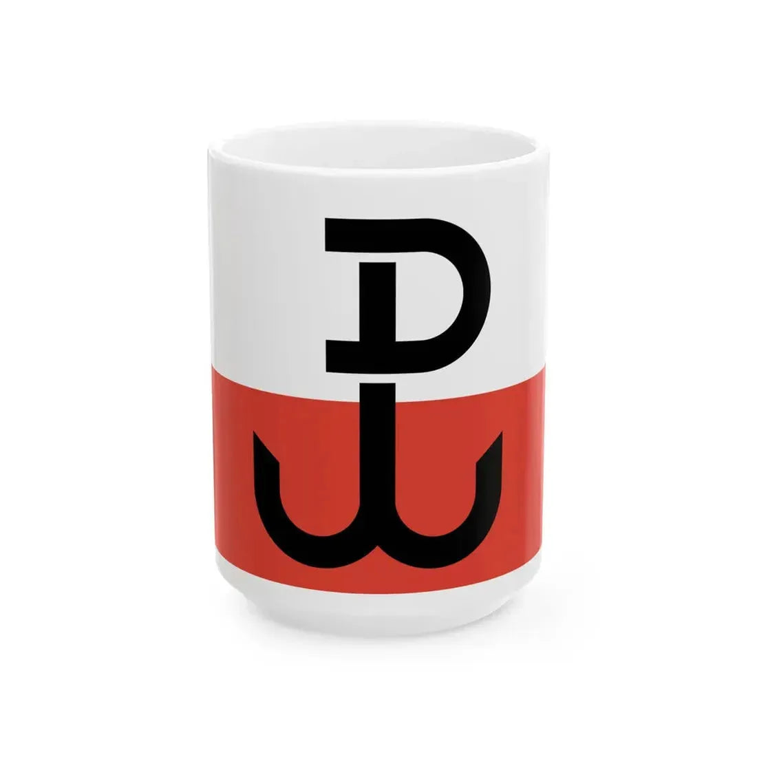 Flaga PPP (Poland) White Coffee Mug 15oz - Go Mug Yourself