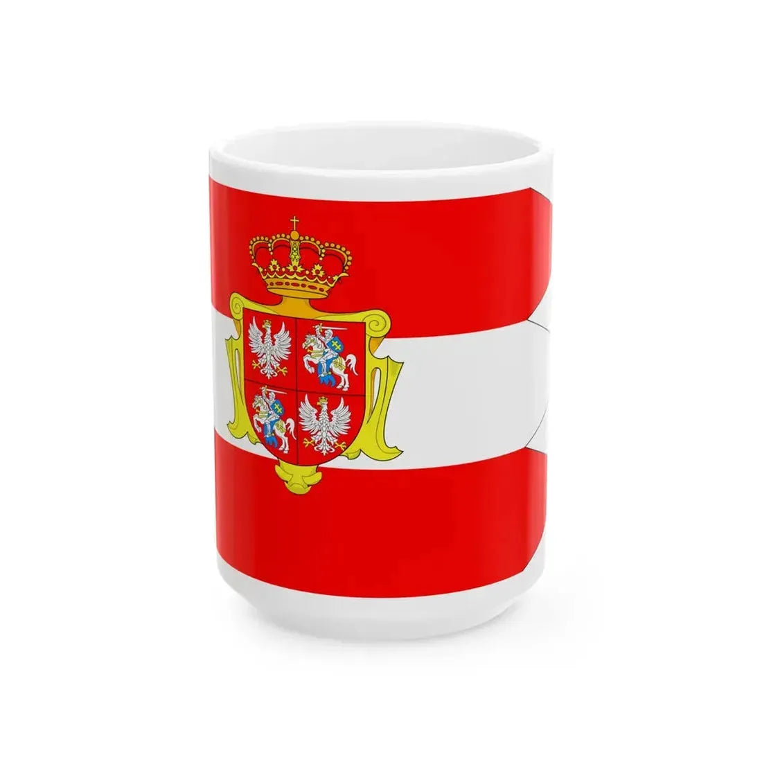 Flaga Rzeczypospolitej Obojga Narodow ogolna (Lithuania) White Coffee Mug 15oz - Go Mug Yourself