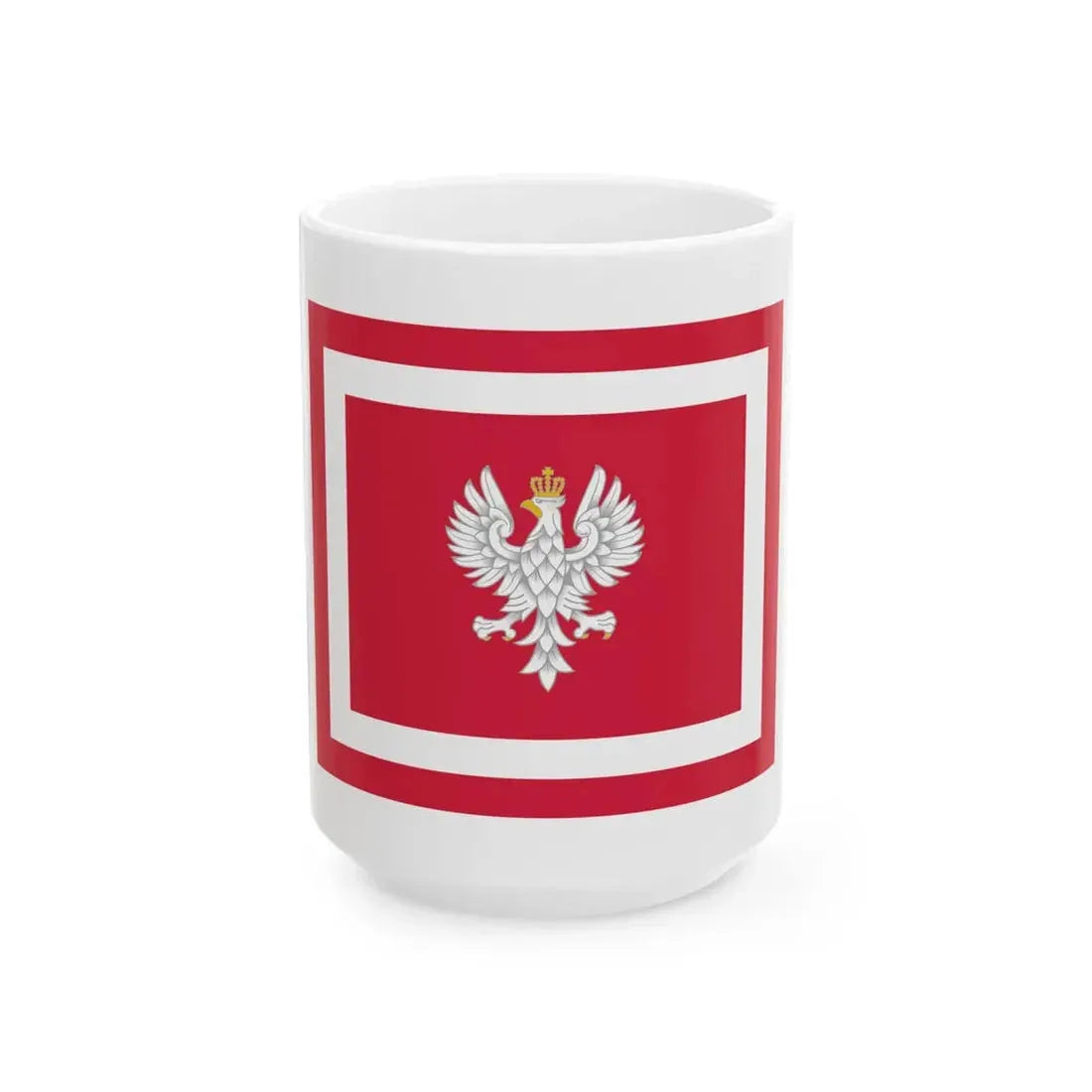 Flaga Szefa Sztabu Generalnego Wojska Polskiego (Poland) White Coffee Mug 15oz - Go Mug Yourself