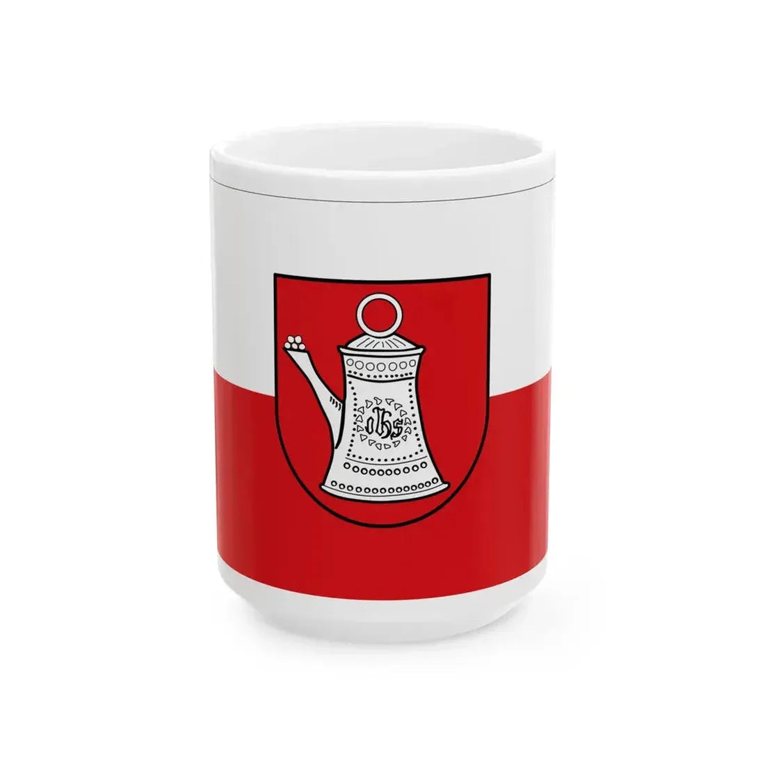 Flagge Bad Cannstatt (Germany) White Coffee Mug 15oz - Go Mug Yourself