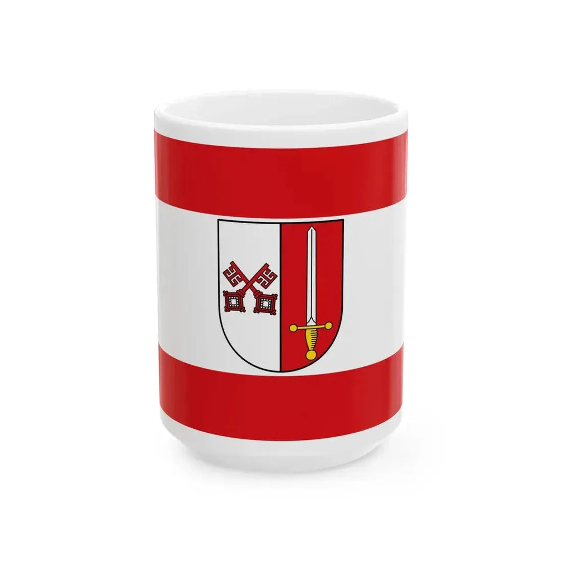 Flagge Basdahl (Germany) White Coffee Mug 15oz - Go Mug Yourself