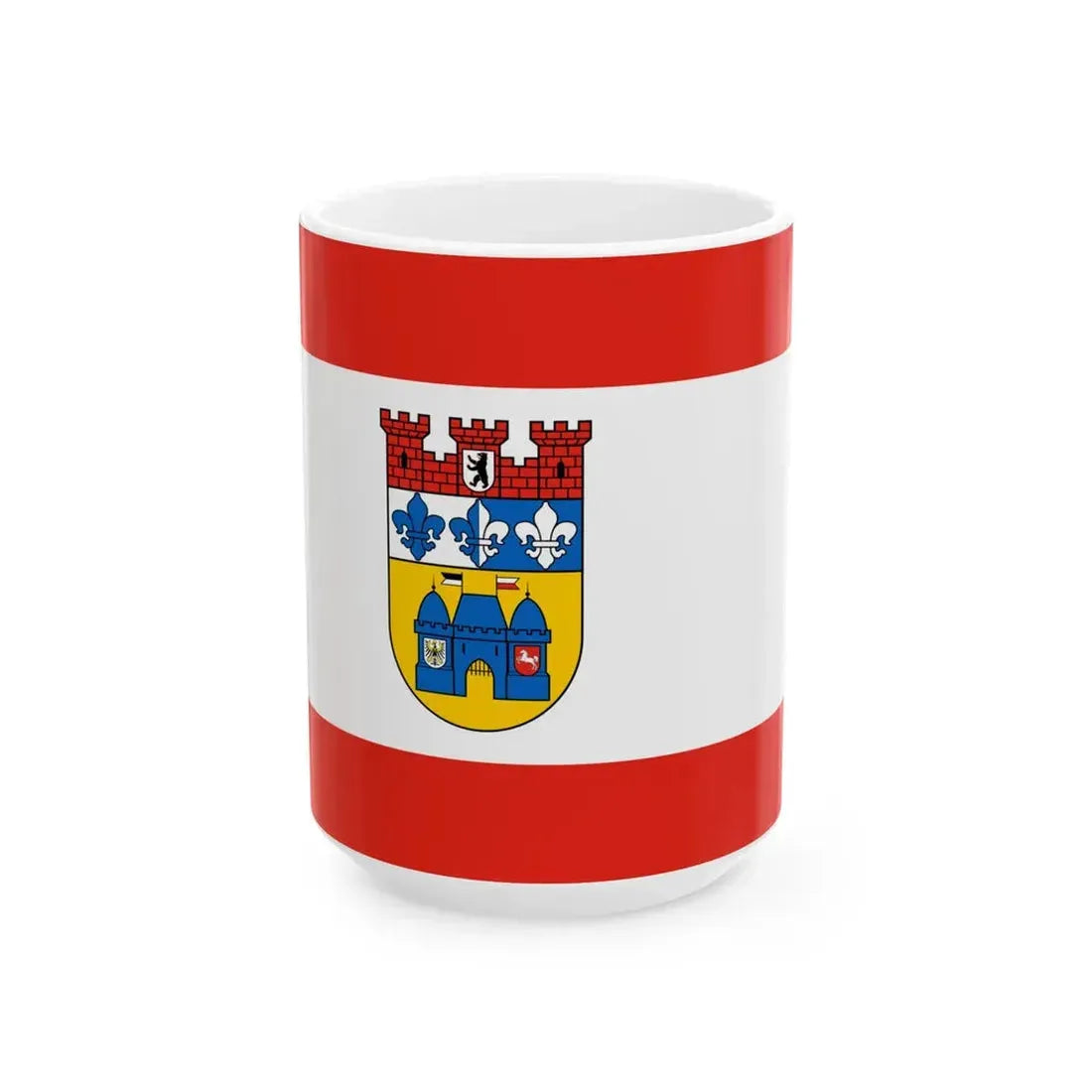 Flagge Bezirk Charlottenburg-Wilmersdorf (Germany) White Coffee Mug 15oz - Go Mug Yourself