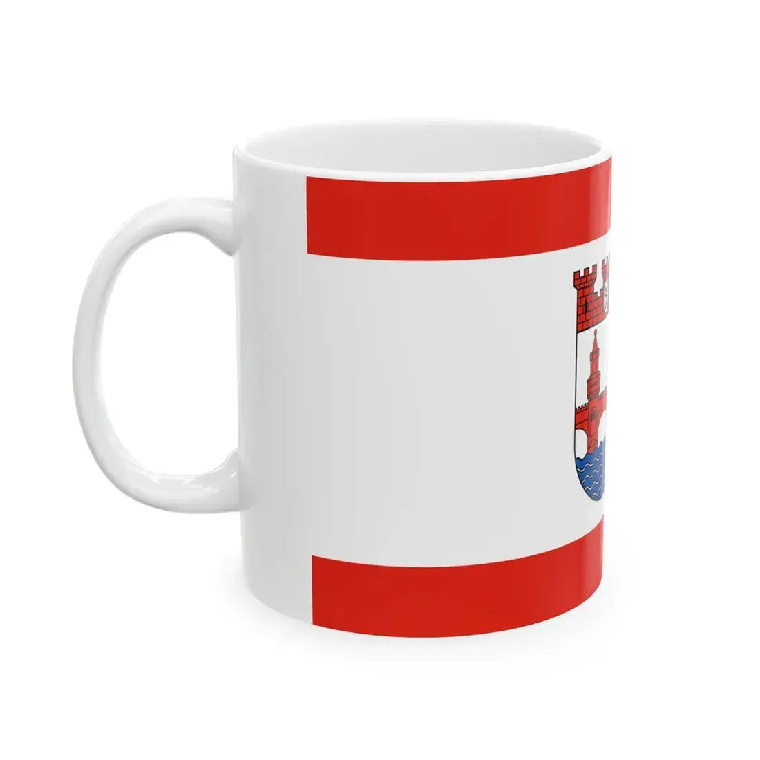 Flagge Bezirk Friedrichshain-Kreuzberg (Germany) White Coffee Mug - Go Mug Yourself