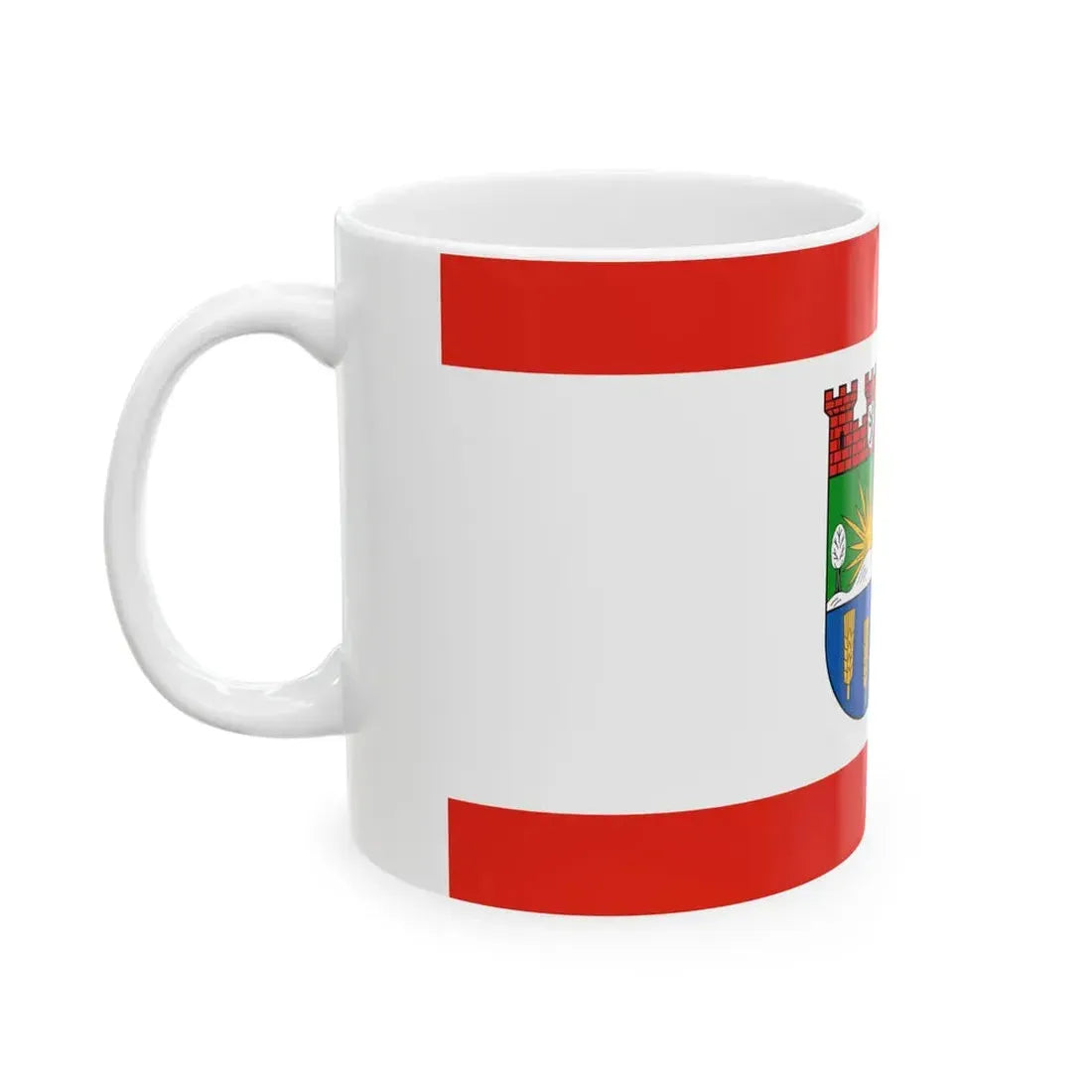 Flagge Bezirk Lichtenberg (Germany) White Coffee Mug - Go Mug Yourself