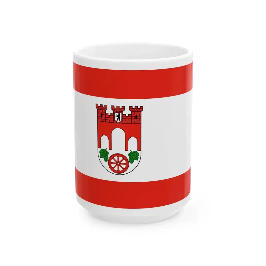 Flagge Bezirk Pankow (Germany) White Coffee Mug 15oz - Go Mug Yourself