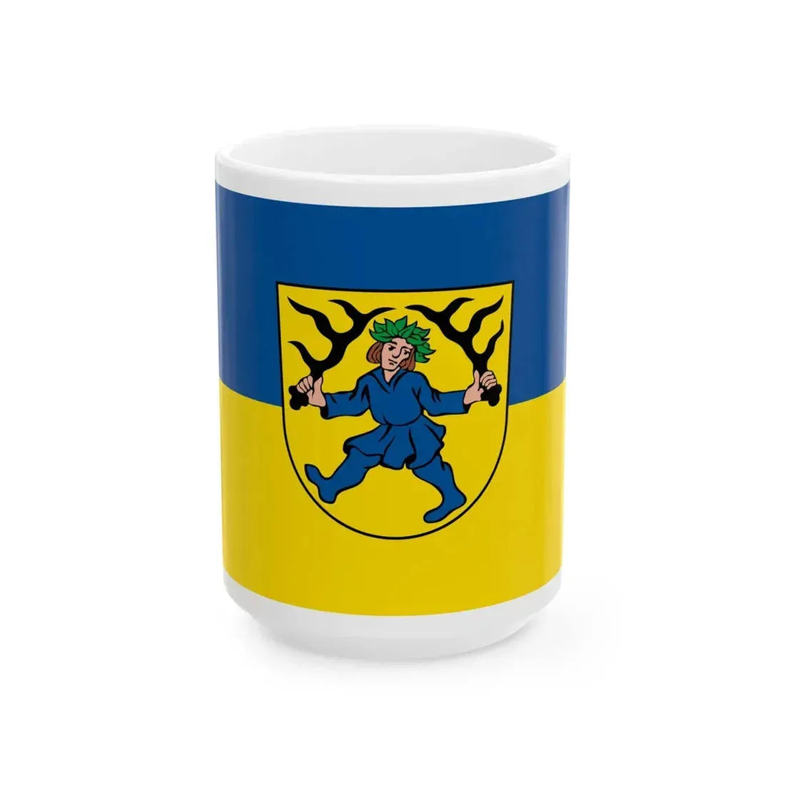Flagge Blaubeuren (Germany) White Coffee Mug 15oz - Go Mug Yourself