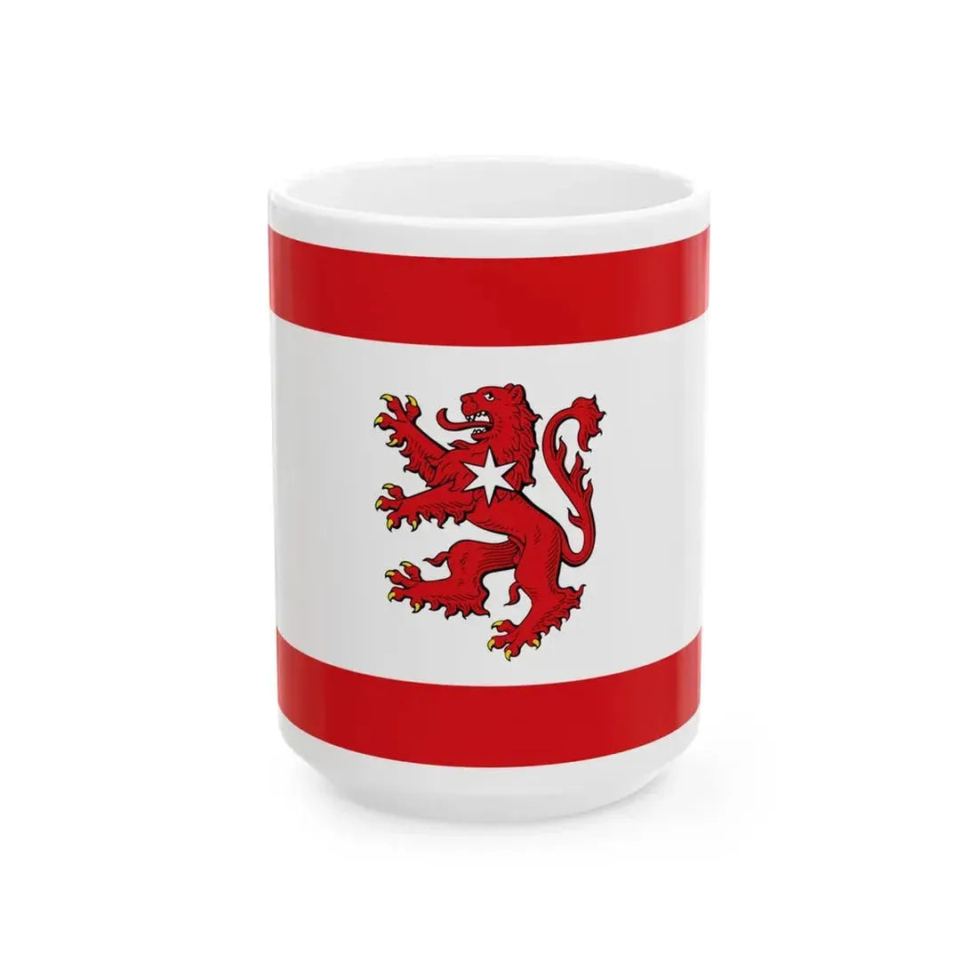 Flagge Borken Hessen (Germany) White Coffee Mug 15oz - Go Mug Yourself