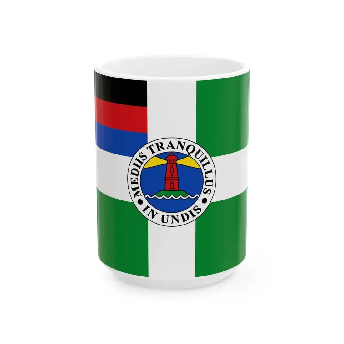 Flagge Borkum (Germany) White Coffee Mug 15oz - Go Mug Yourself