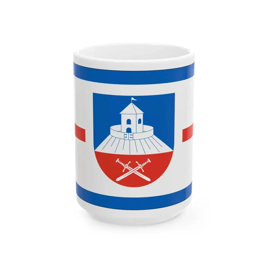 Flagge Borstorf (Germany) White Coffee Mug 15oz - Go Mug Yourself