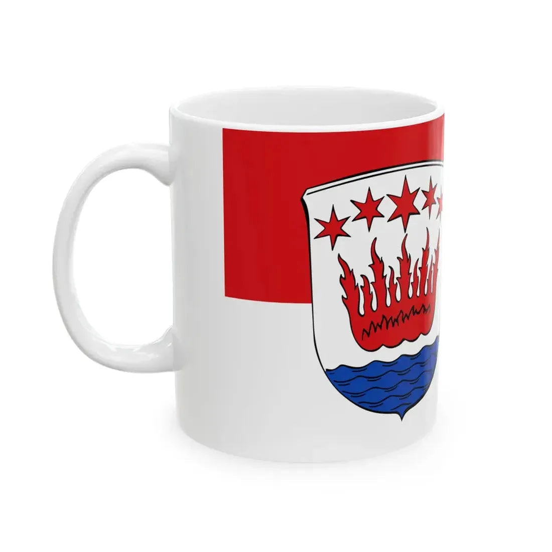 Flagge Brensbach (Germany) White Coffee Mug - Go Mug Yourself