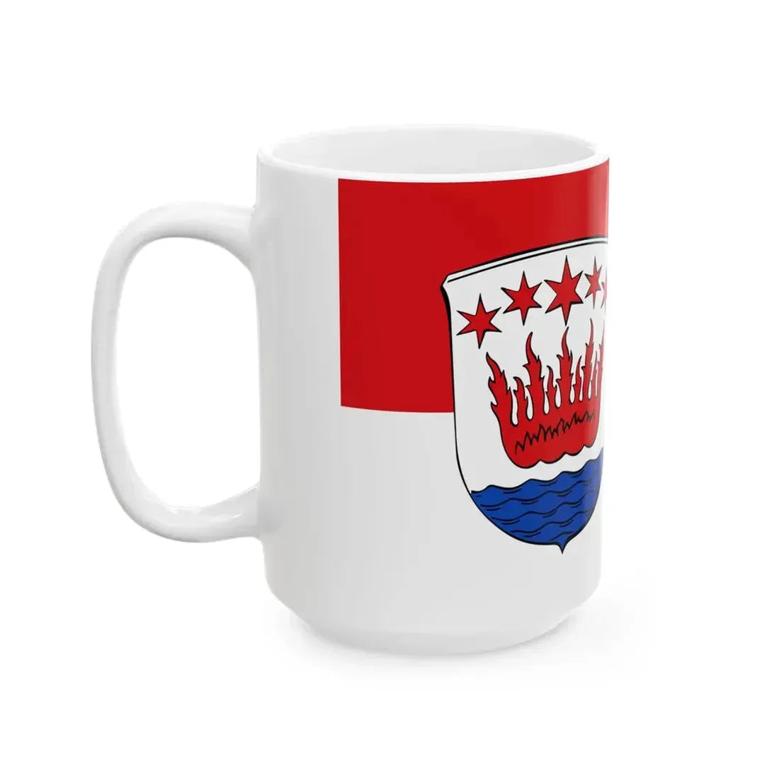Flagge Brensbach (Germany) White Coffee Mug - Go Mug Yourself