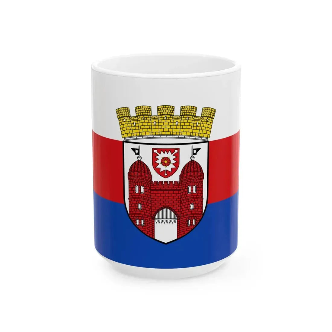 Flagge Bueckeburg (Germany) White Coffee Mug 15oz - Go Mug Yourself