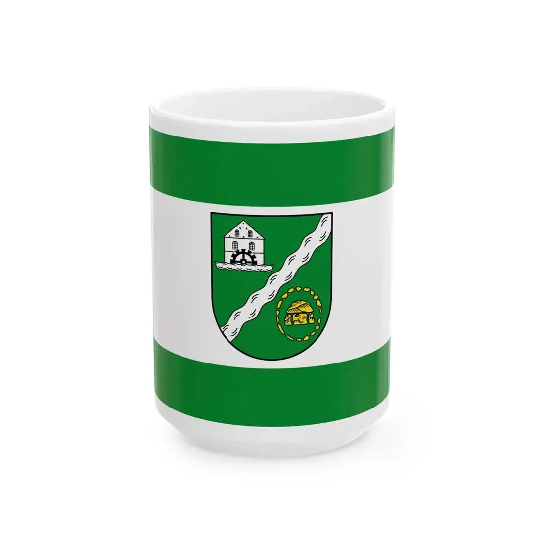 Flagge Buelstedt (Germany) White Coffee Mug 15oz - Go Mug Yourself