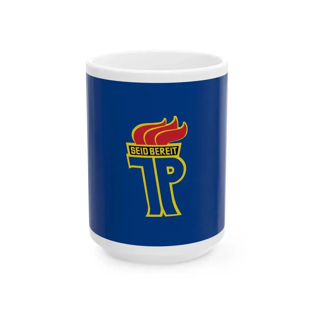 Flagge der Jungen Pioniere (Germany) White Coffee Mug 15oz - Go Mug Yourself