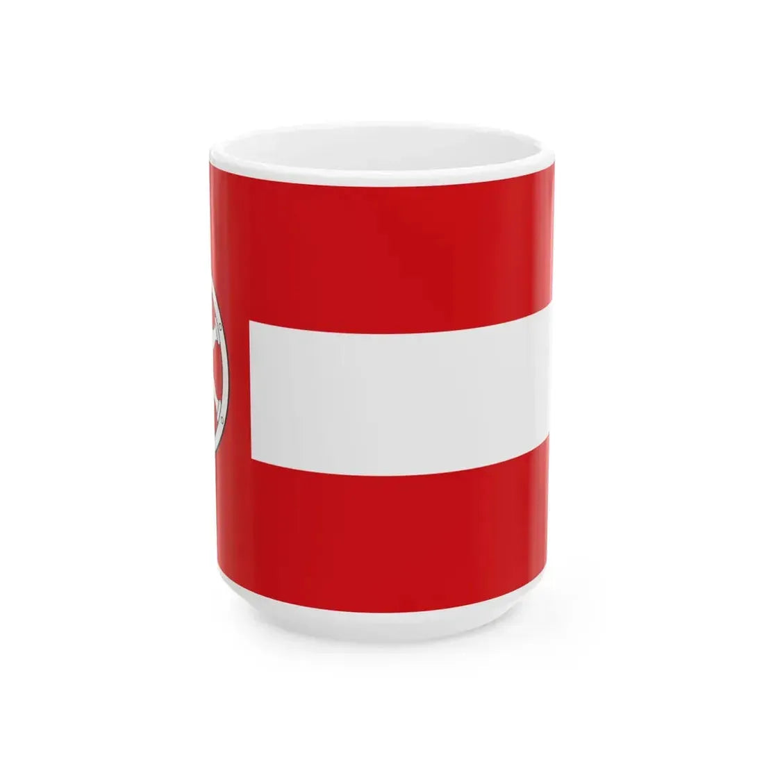 Flagge der kreisfreien Stadt Erfurt laut Hauptsatzung (Germany) White Coffee Mug 15oz - Go Mug Yourself