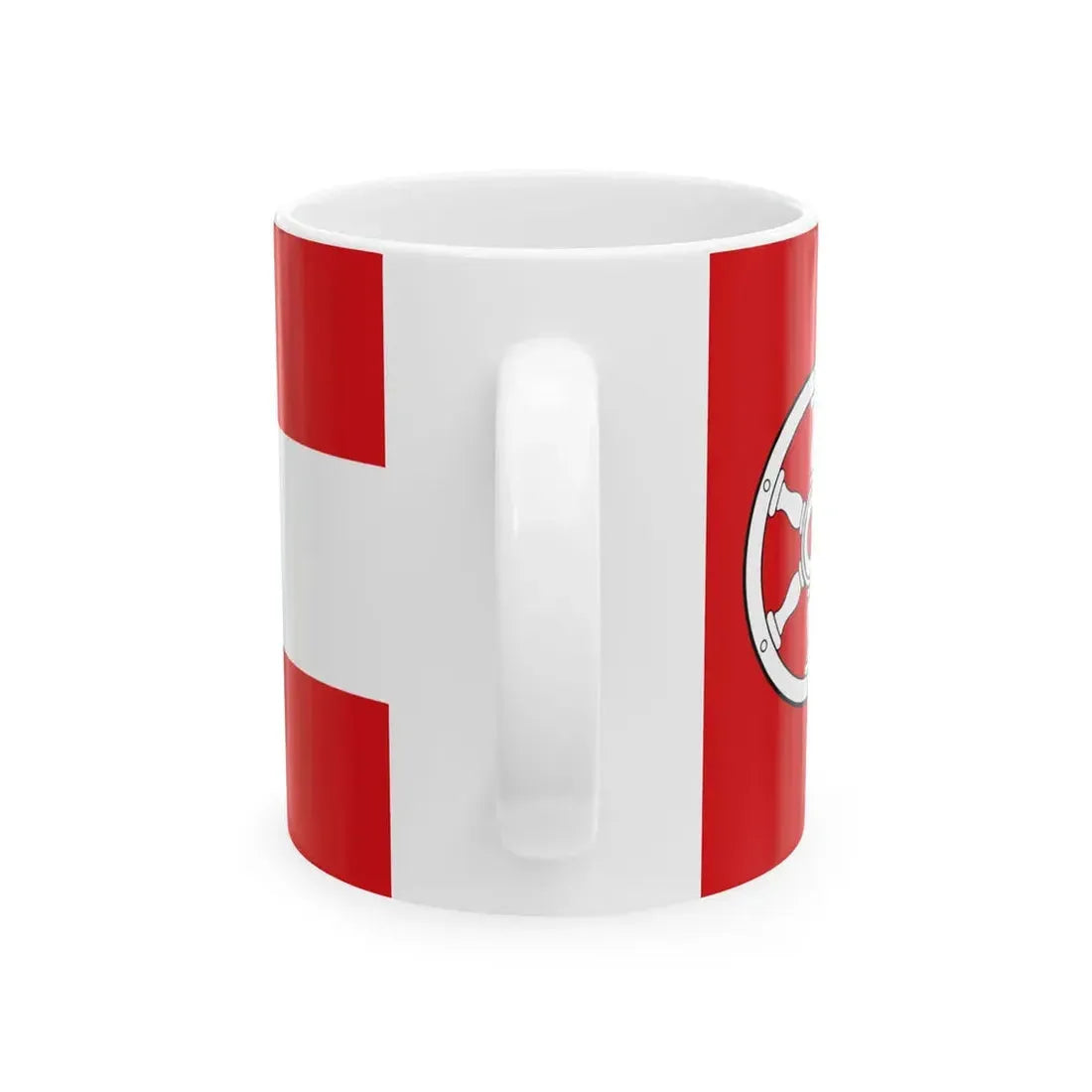 Flagge der kreisfreien Stadt Erfurt laut Hauptsatzung (Germany) White Coffee Mug - Go Mug Yourself