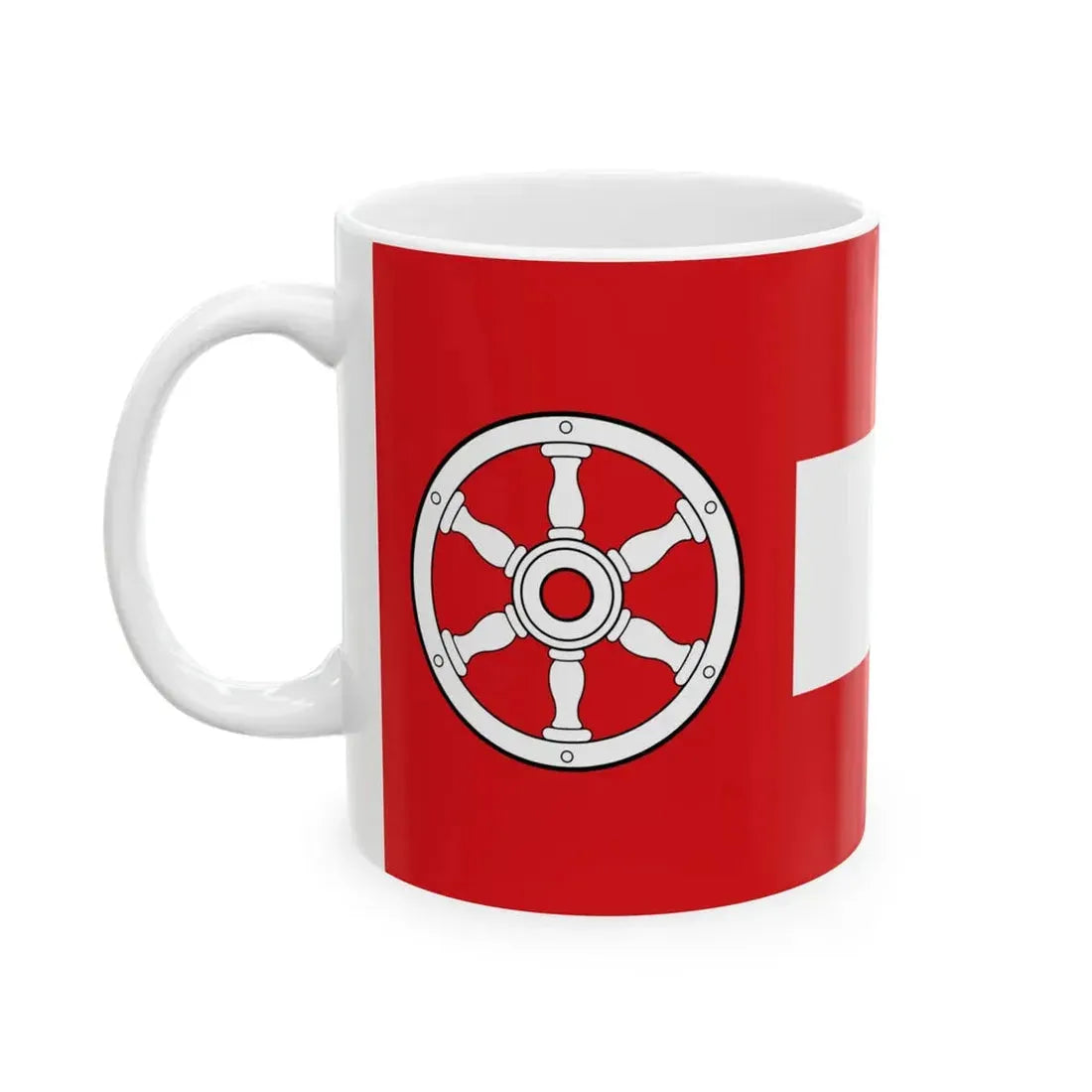 Flagge der kreisfreien Stadt Erfurt laut Hauptsatzung (Germany) White Coffee Mug - Go Mug Yourself