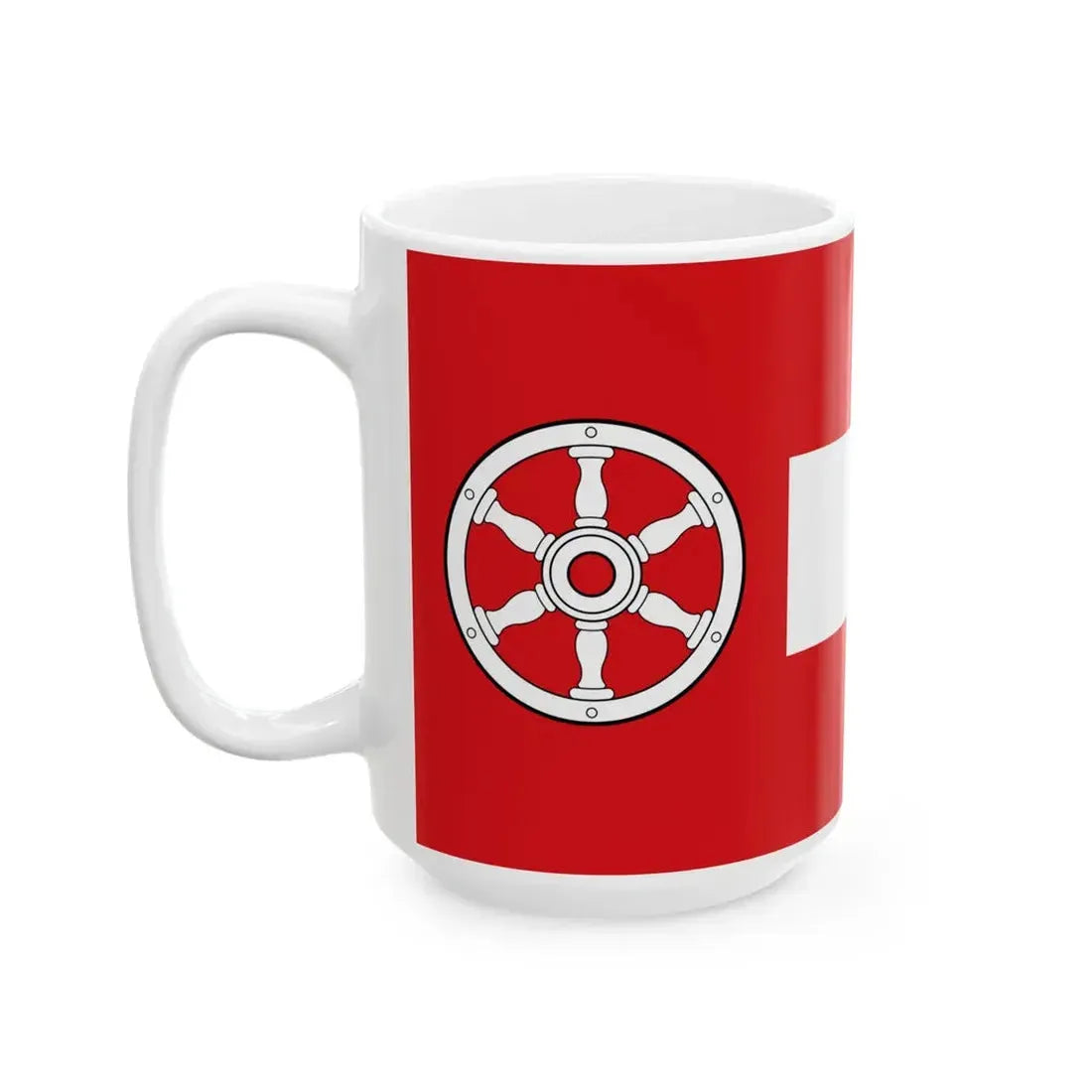 Flagge der kreisfreien Stadt Erfurt laut Hauptsatzung (Germany) White Coffee Mug - Go Mug Yourself