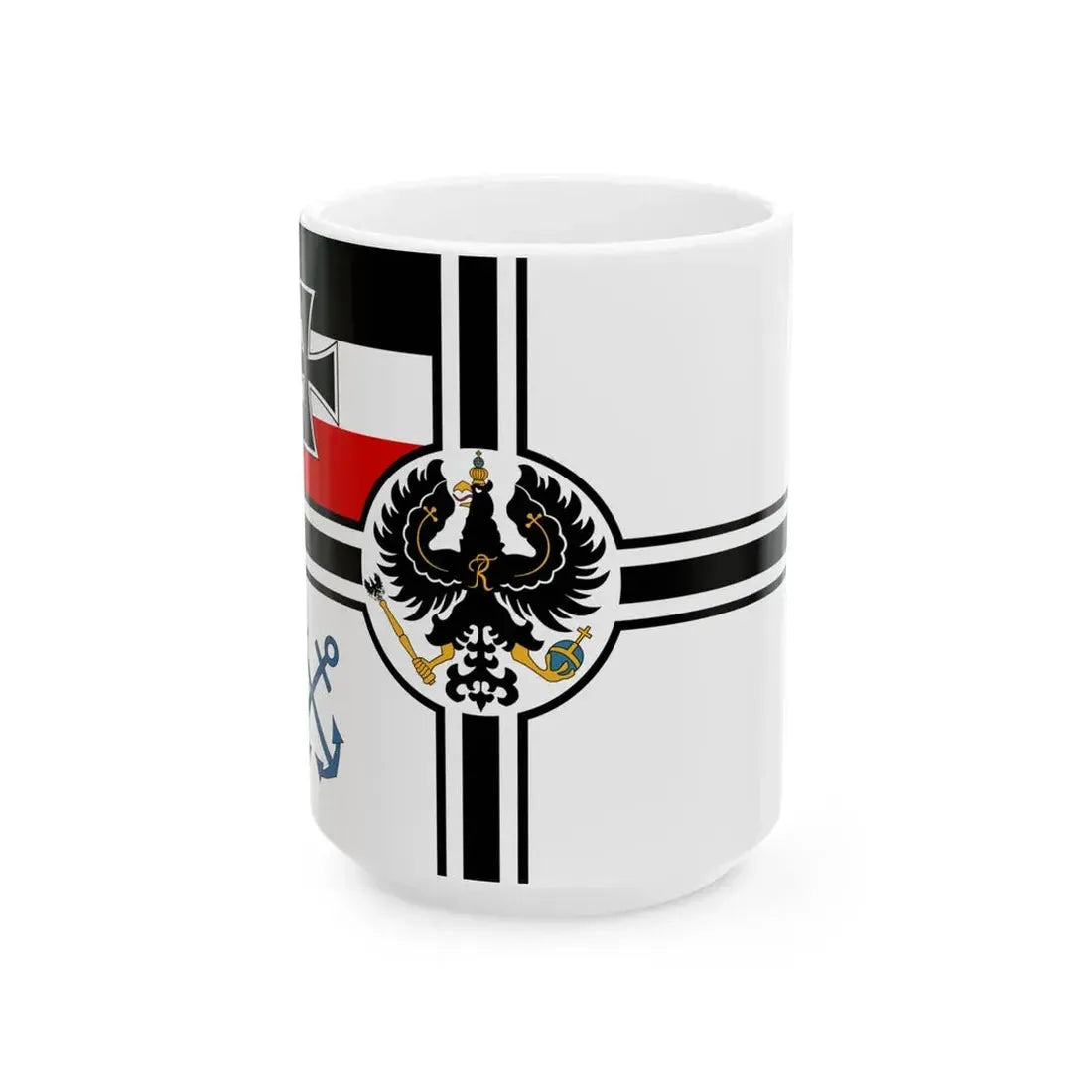 Flagge der Lotsenfahrzeuge -1892 (Germany) White Coffee Mug 15oz - Go Mug Yourself
