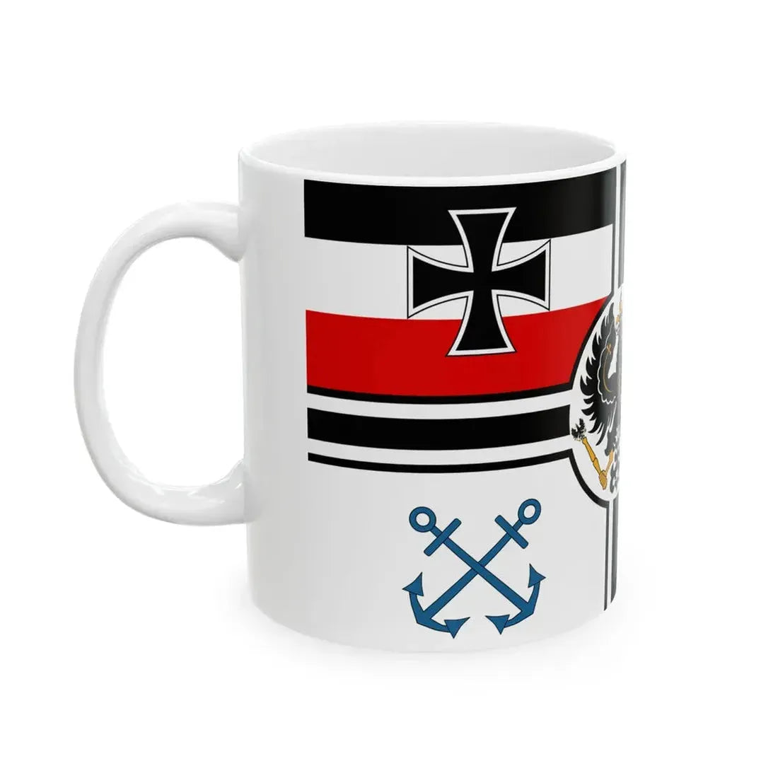Flagge der Lotsenfahrzeuge -1892 (Germany) White Coffee Mug - Go Mug Yourself