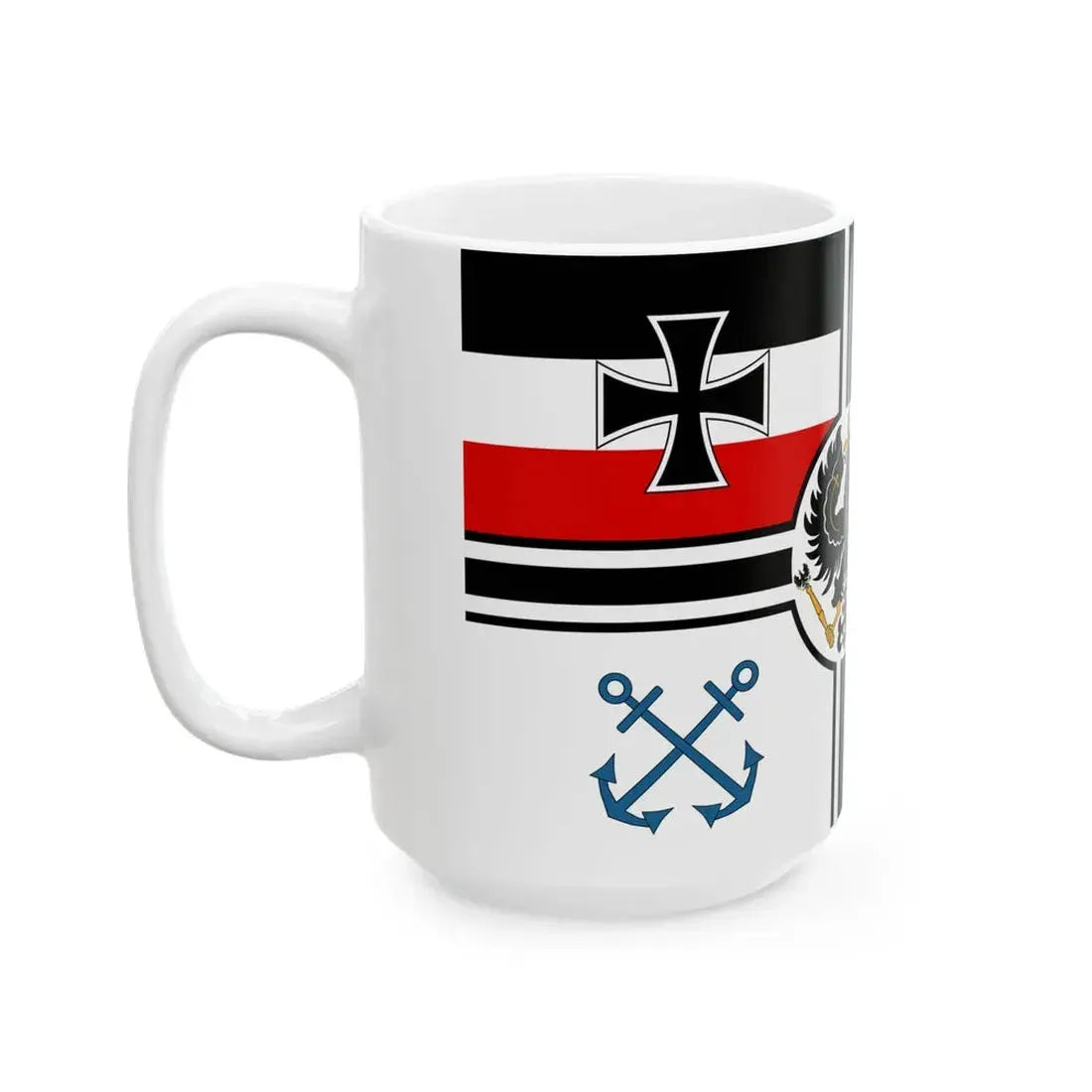 Flagge der Lotsenfahrzeuge -1892 (Germany) White Coffee Mug - Go Mug Yourself