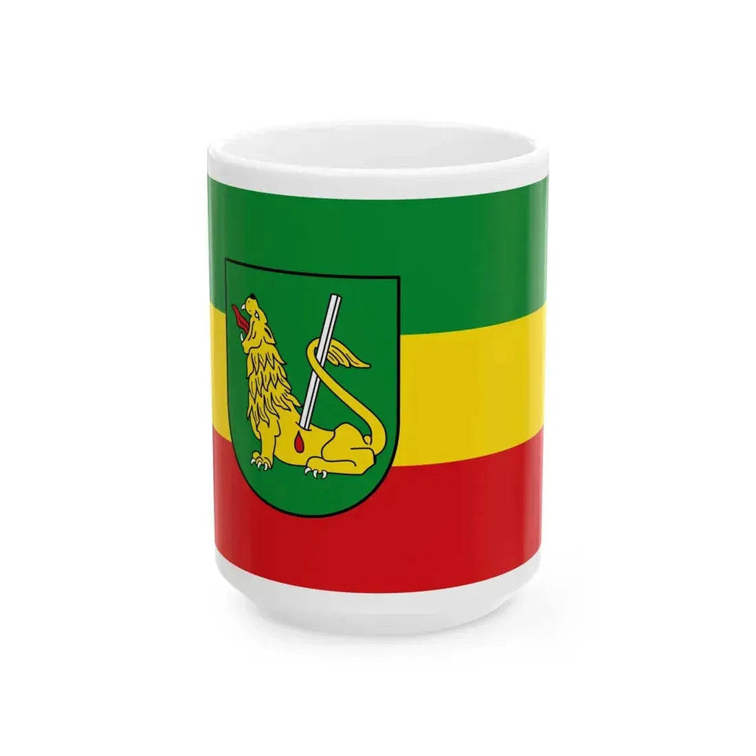 Flagge Derental (Germany) White Coffee Mug 15oz - Go Mug Yourself