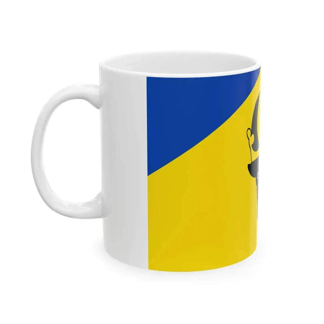 Flagge des Landkreises Parchim (Germany) White Coffee Mug - Go Mug Yourself