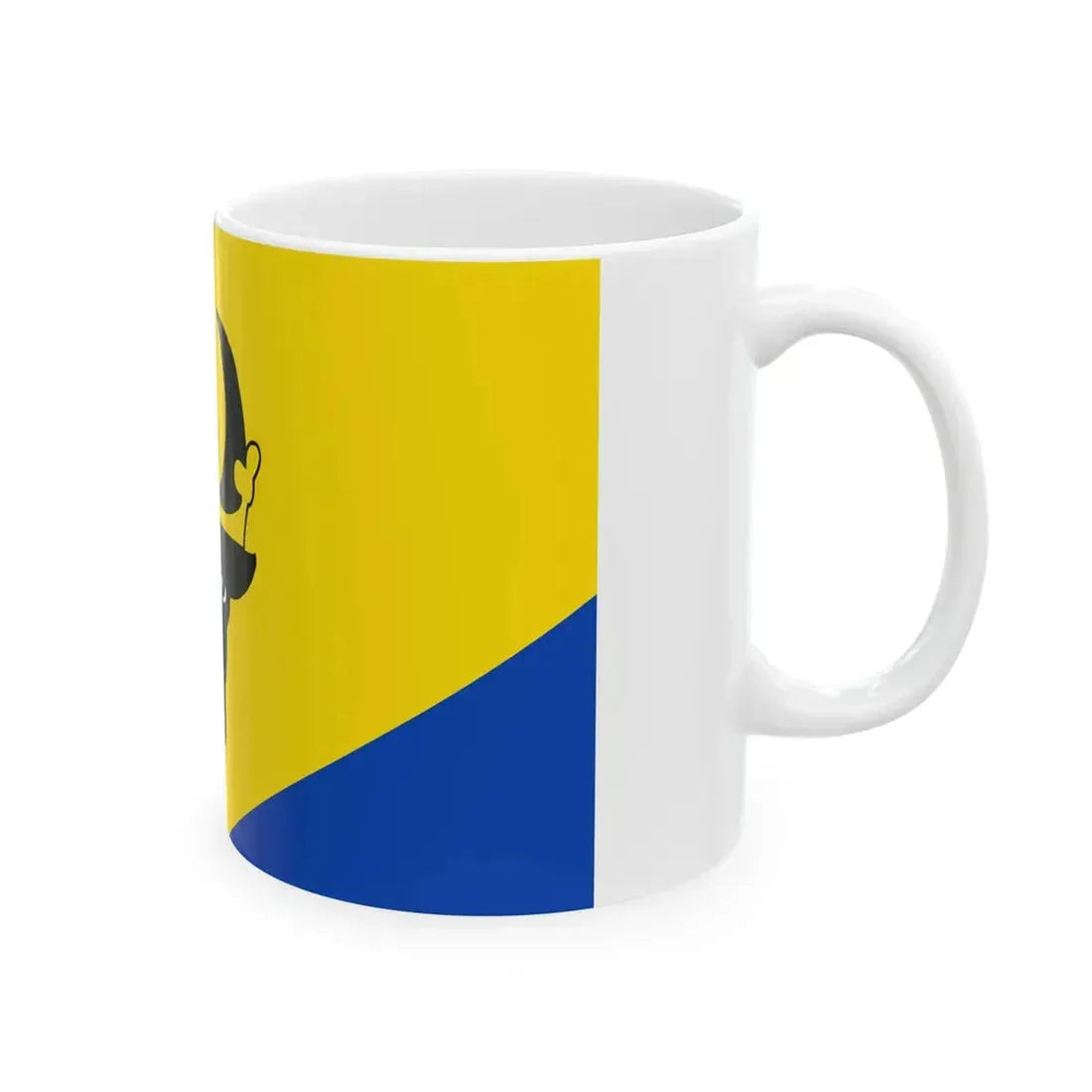 Flagge des Landkreises Parchim (Germany) White Coffee Mug - Go Mug Yourself