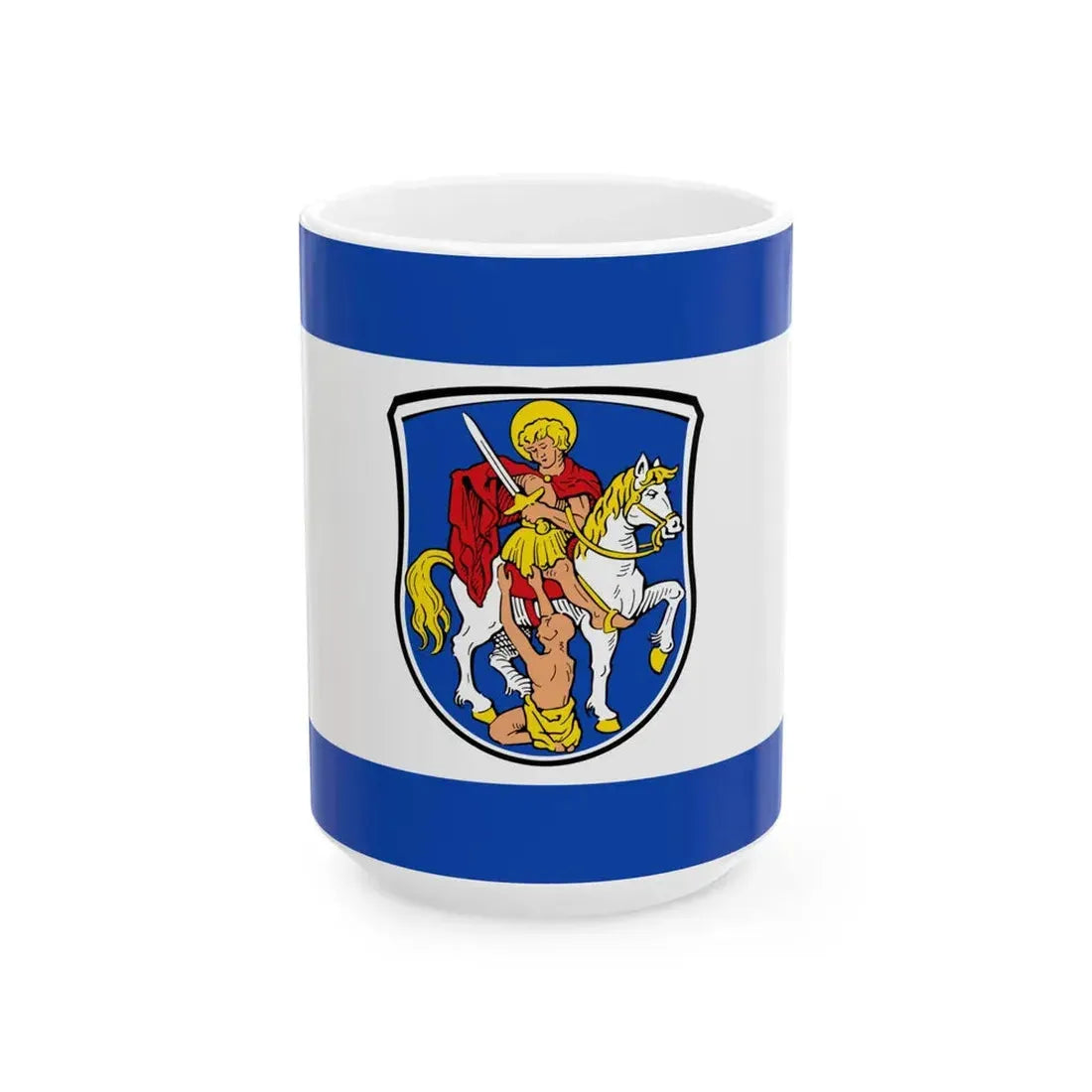 Flagge Dieburg (Germany) White Coffee Mug 15oz - Go Mug Yourself