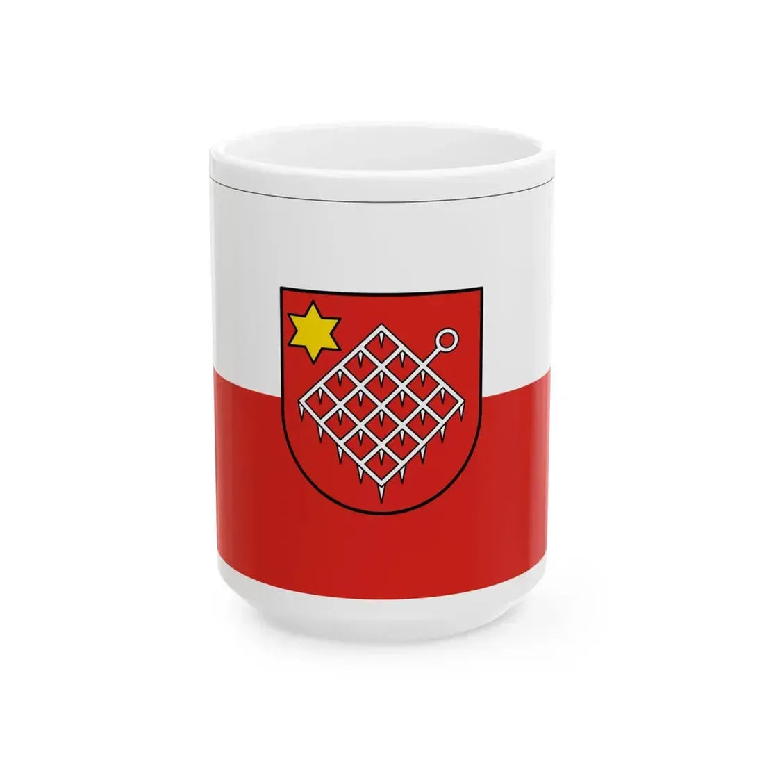 Flagge Egesheim (Germany) White Coffee Mug 15oz - Go Mug Yourself
