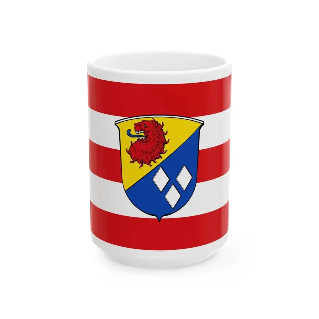 Flagge Ernsthofen Modautal (Germany) White Coffee Mug 15oz - Go Mug Yourself