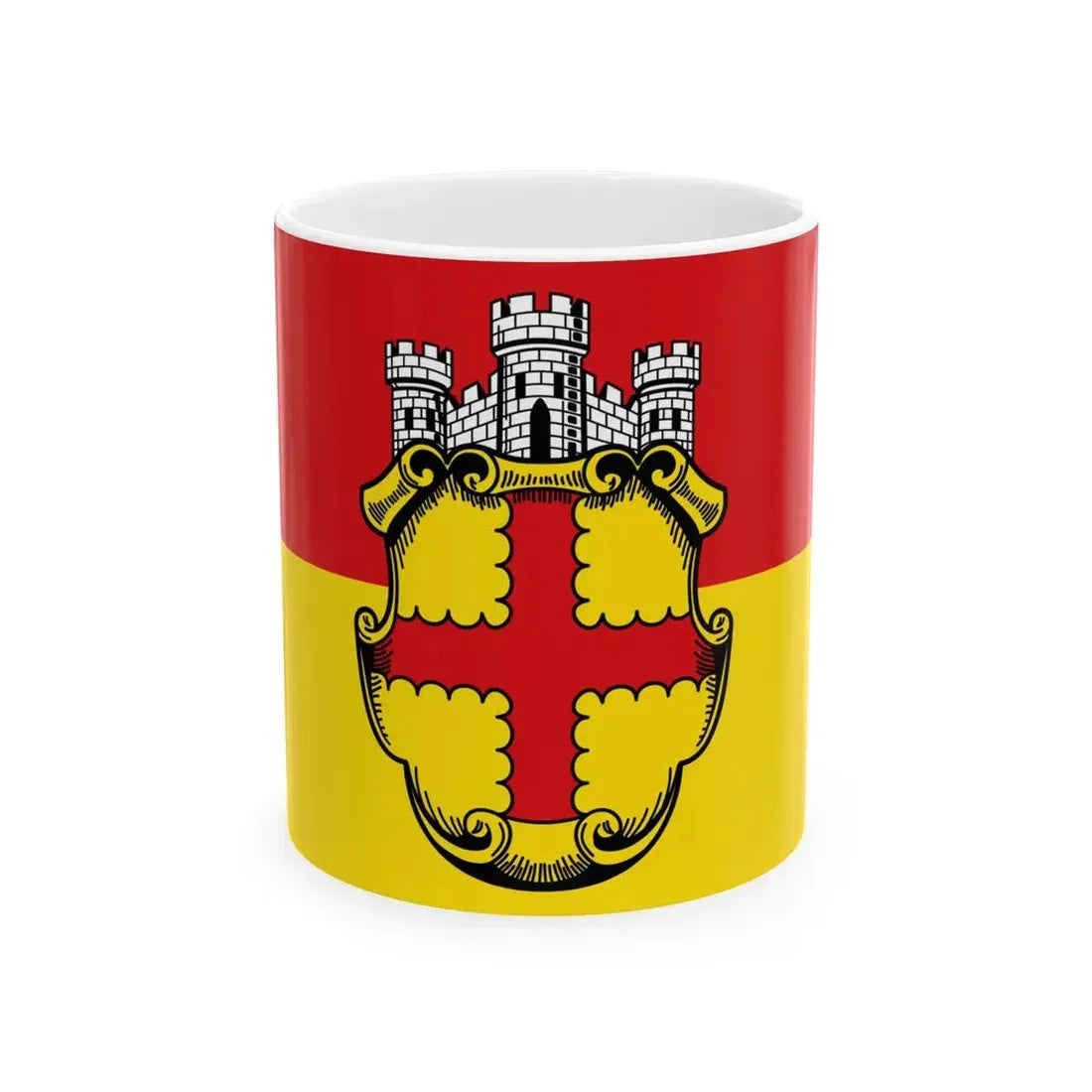 Flagge Eupen 2 (Belgium) White Coffee Mug 11oz - Go Mug Yourself