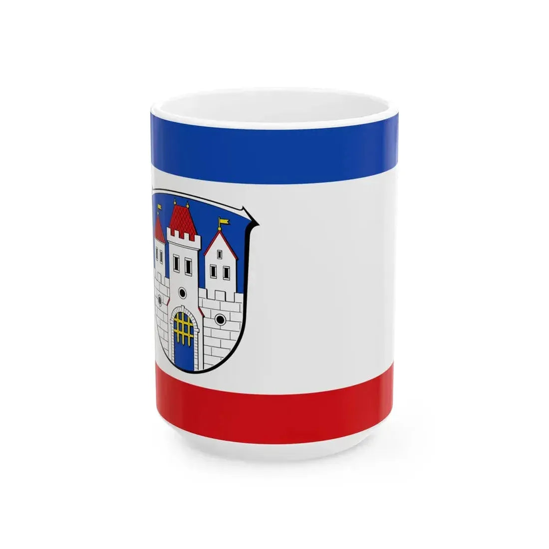 Flagge Fischbachtal (Germany) White Coffee Mug 15oz - Go Mug Yourself