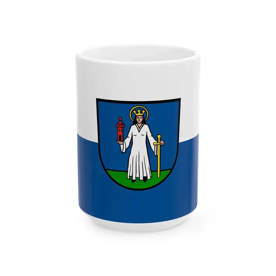 Flagge Forst Baden (Germany) White Coffee Mug 15oz - Go Mug Yourself
