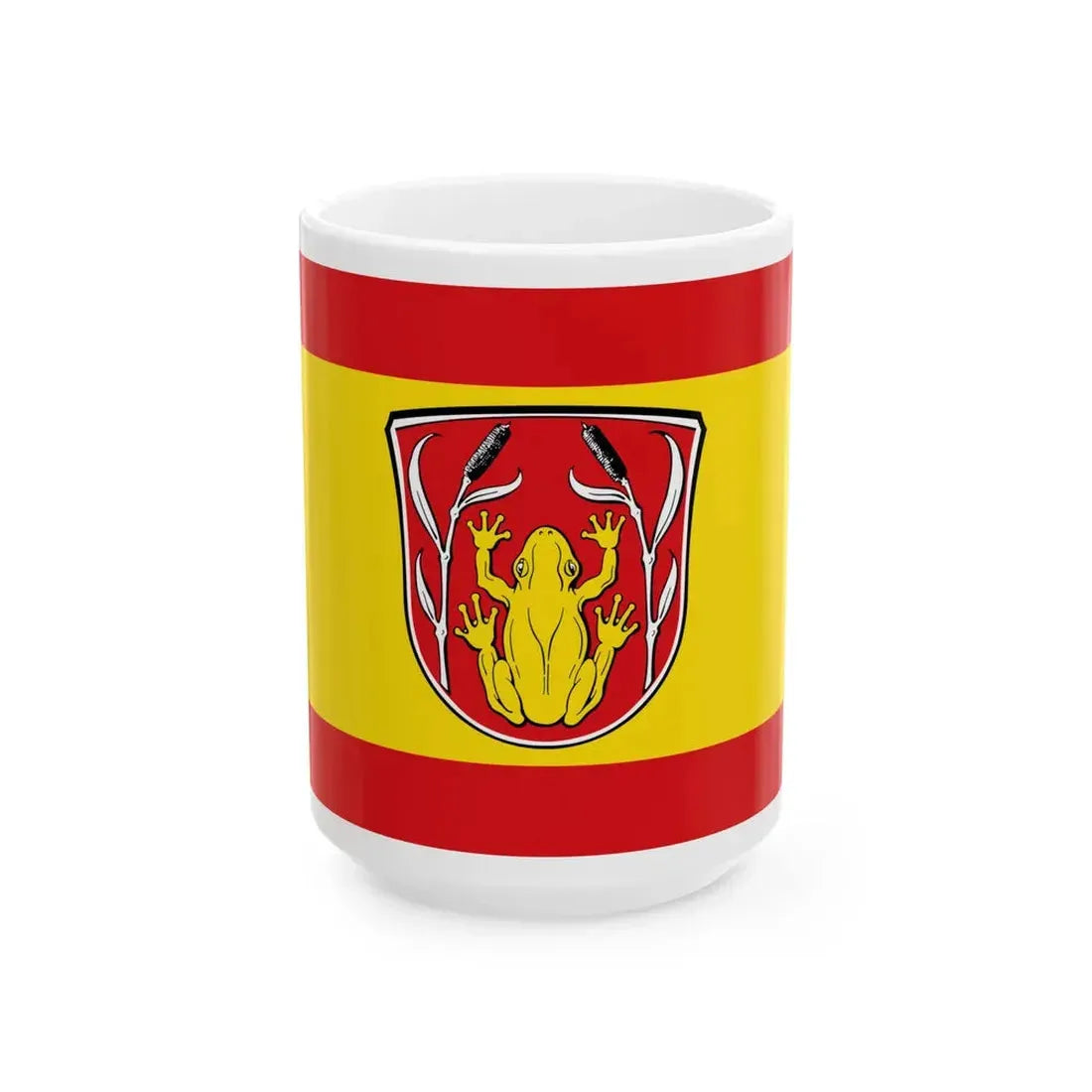 Flagge Froschhausen (Germany) White Coffee Mug 15oz - Go Mug Yourself
