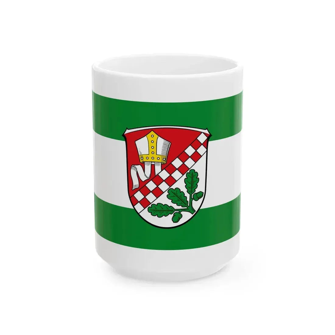 Flagge Haina Kloster (Germany) White Coffee Mug 15oz - Go Mug Yourself