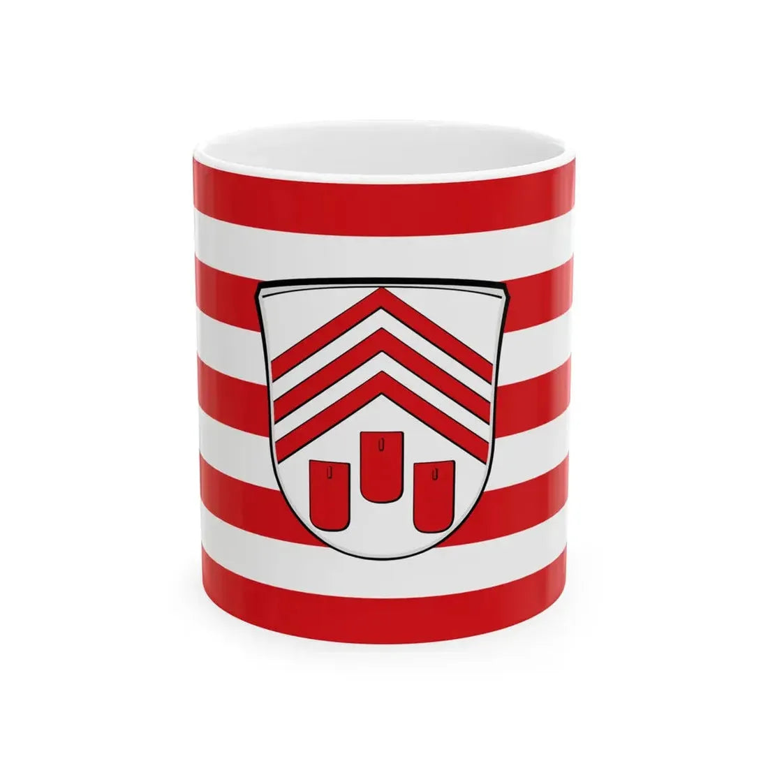Flagge Hainstadt Kr. Offenbach (Germany) White Coffee Mug 11oz - Go Mug Yourself