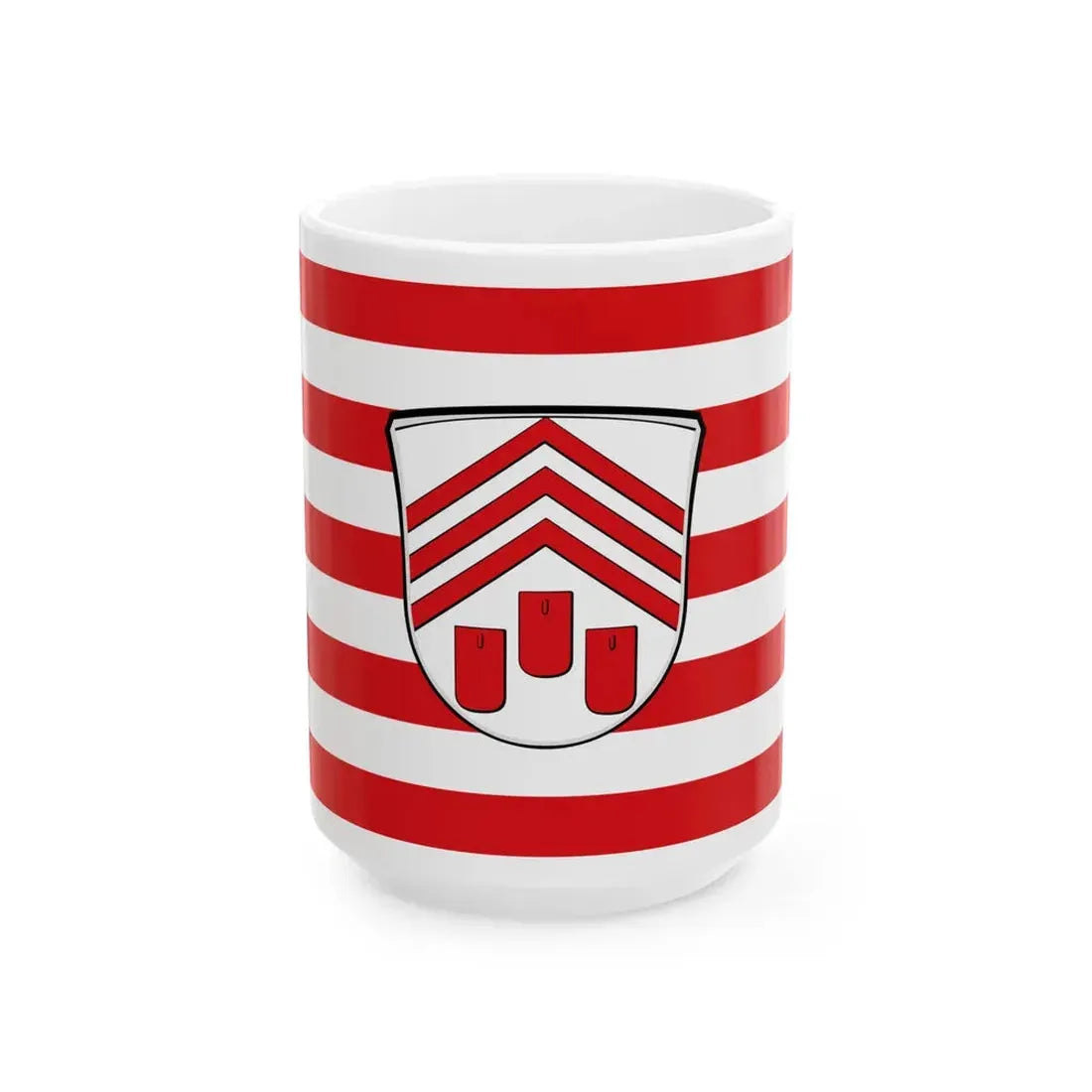 Flagge Hainstadt Kr. Offenbach (Germany) White Coffee Mug 15oz - Go Mug Yourself