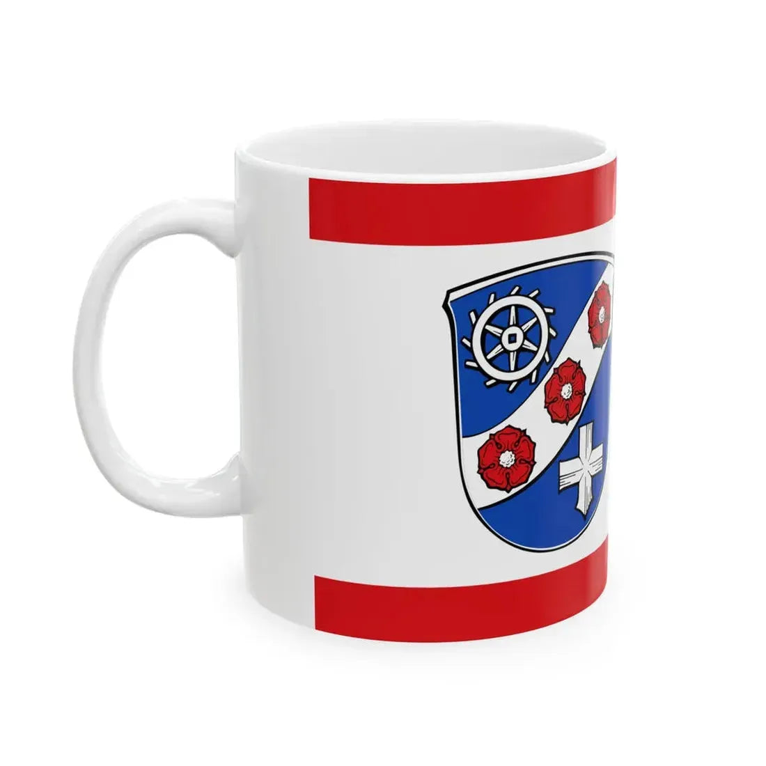 Flagge Hambach bei Heppenheim (Germany) White Coffee Mug - Go Mug Yourself