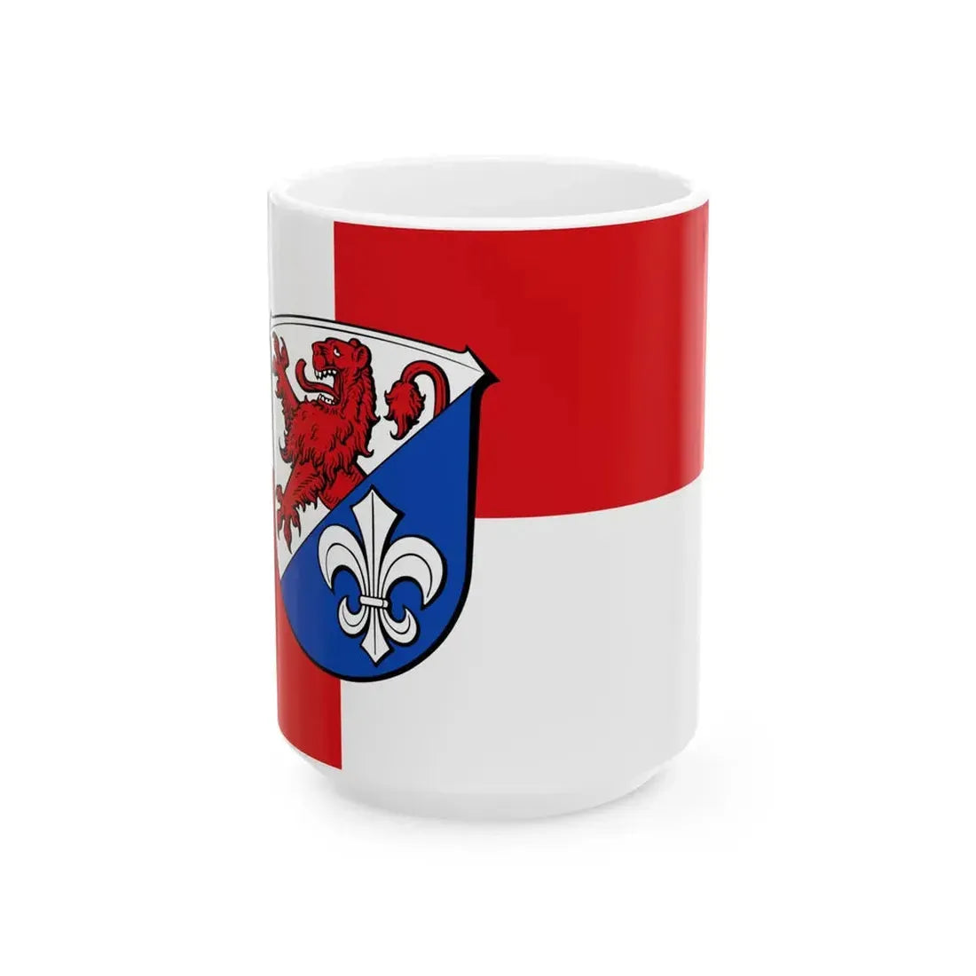 Flagge Hattersheim am Main (Germany) White Coffee Mug 15oz - Go Mug Yourself