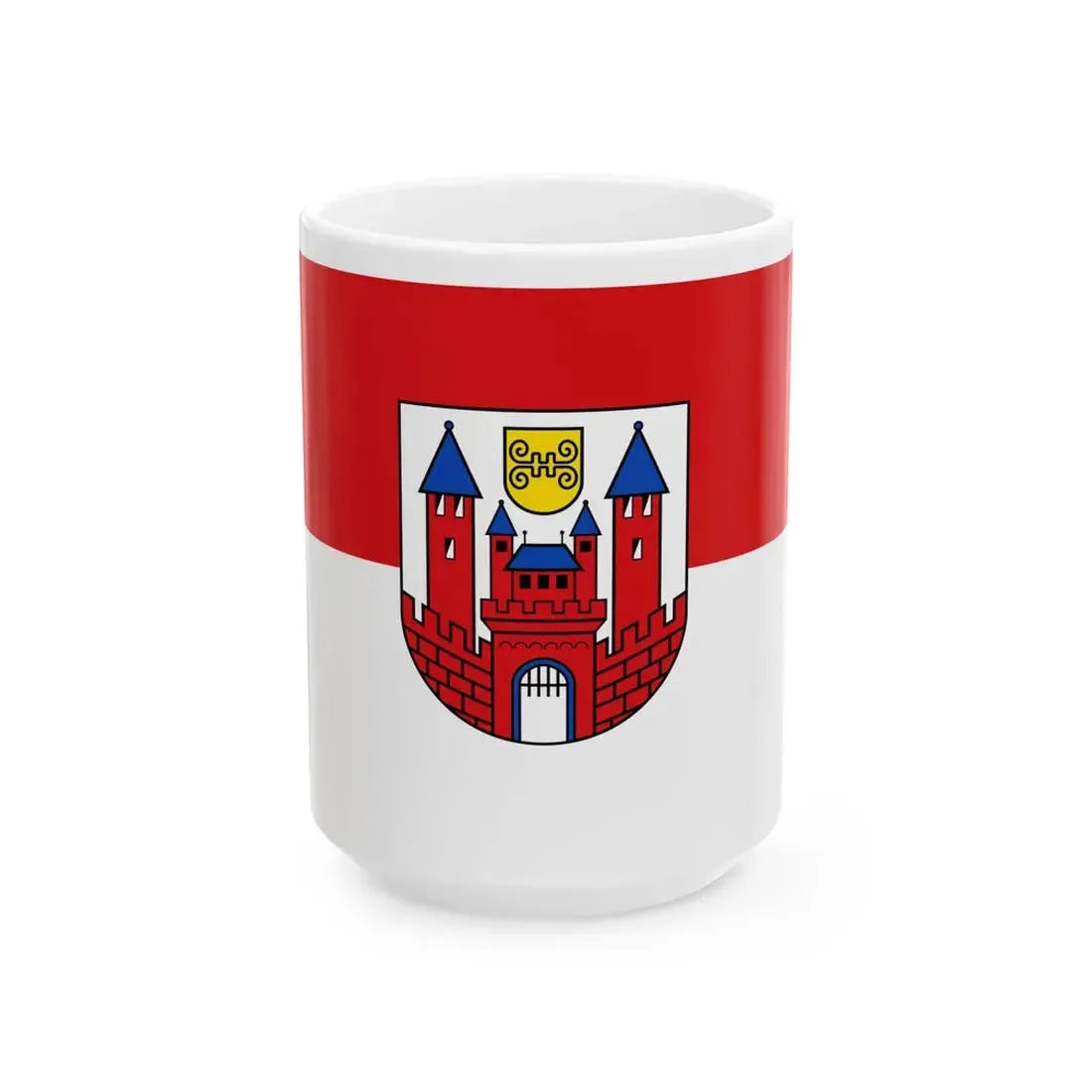 Flagge Hatzfeld Eder (Germany) White Coffee Mug 15oz - Go Mug Yourself