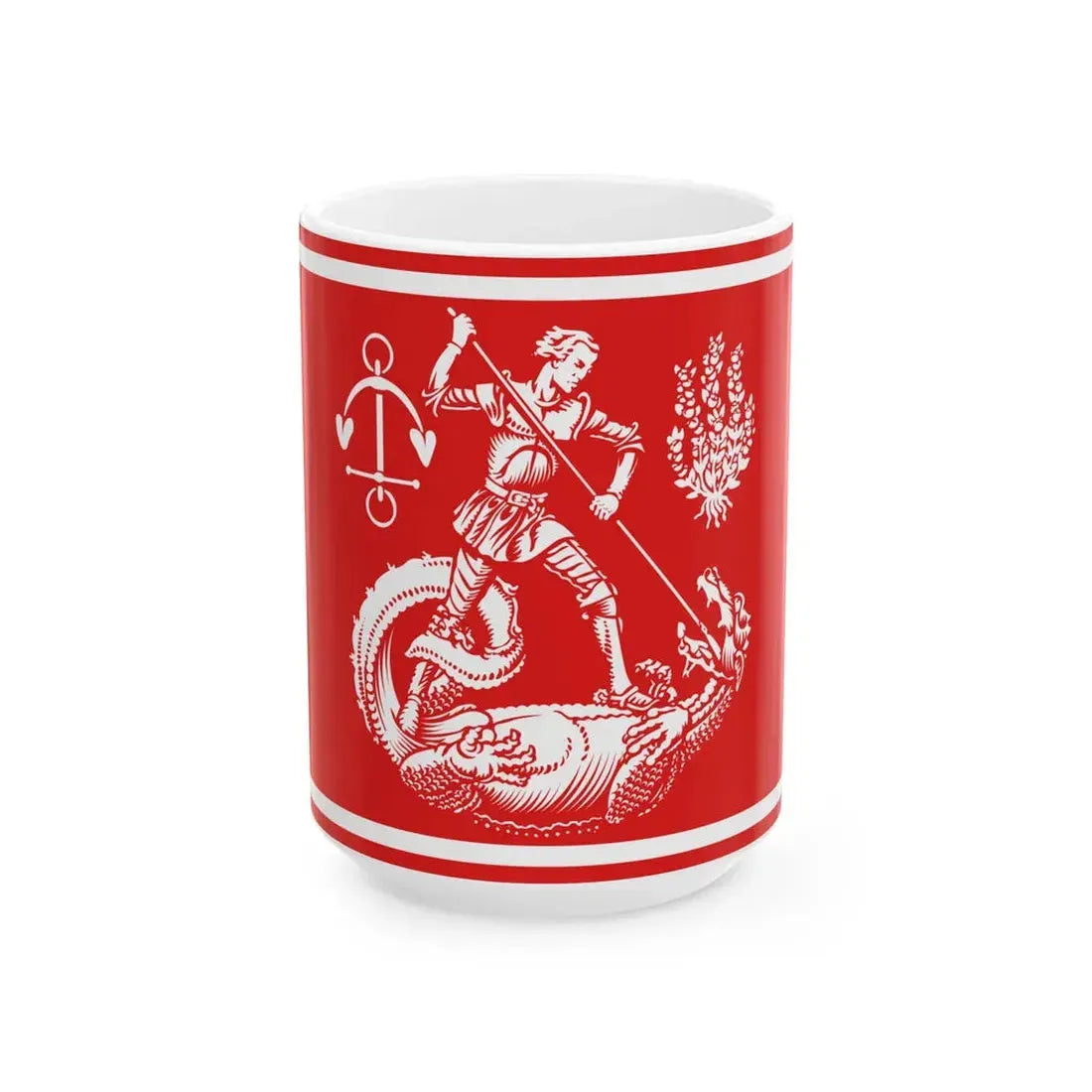 Flagge Heide (Germany) White Coffee Mug 15oz - Go Mug Yourself