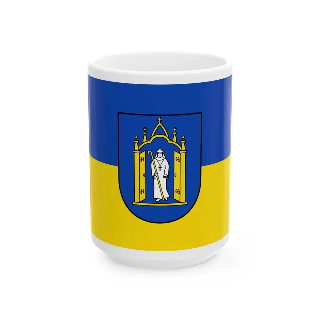 Flagge Himmelpforten (Germany) White Coffee Mug 15oz - Go Mug Yourself