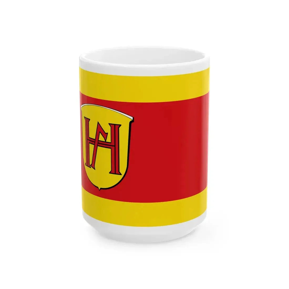 Flagge Hochstadt Maintal (Germany) White Coffee Mug 15oz - Go Mug Yourself