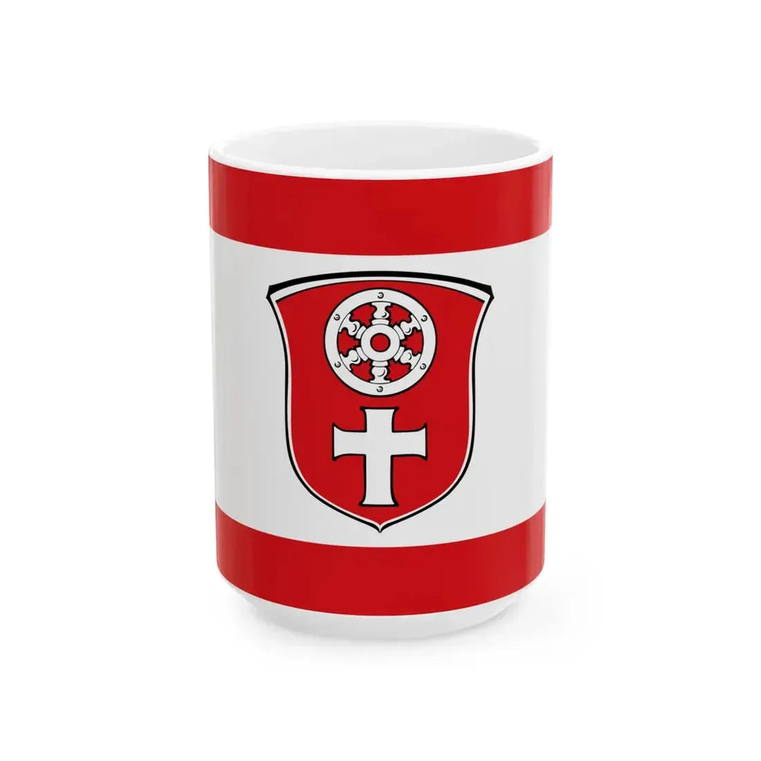 Flagge Klein-Krotzenburg (Germany) White Coffee Mug 15oz - Go Mug Yourself