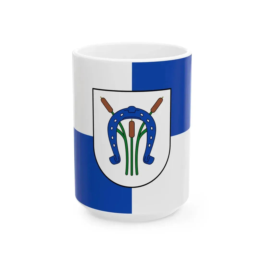 Flagge Knittelsheim (Germany) White Coffee Mug 15oz - Go Mug Yourself